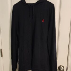 Polo Ralph Lauren Black Long Sleeve Tee with Hood (BR17)